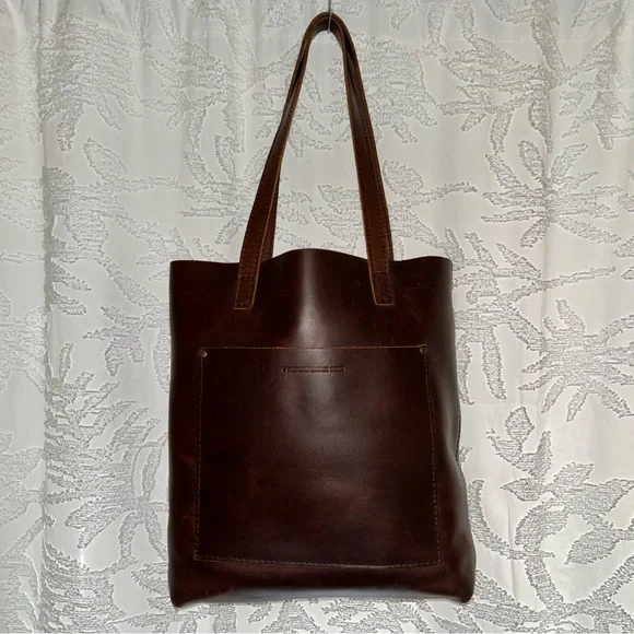 Portland Leather Goods PLG Original Crossbody Tote in Cognac - Picture 3 of 15